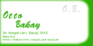 otto bakay business card