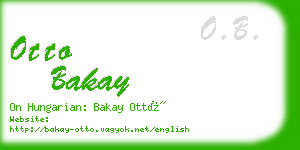 otto bakay business card